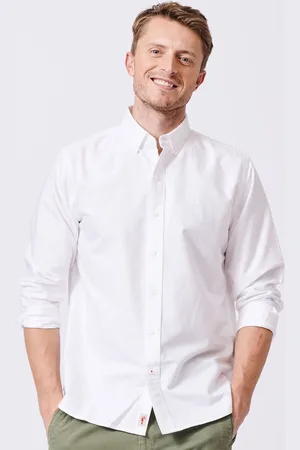 Aubin 100% Cotton Alder Oxford White Shirtsmall