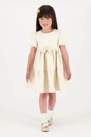 Angels Face Gold Jordan Deco Jacquard Tiered Dress3