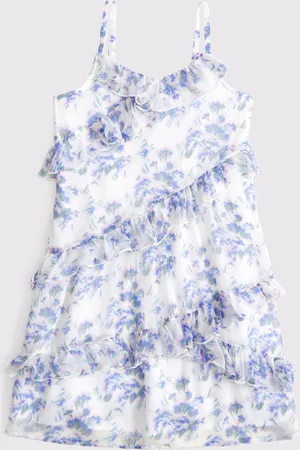 Abercrombie & Fitch Ruffle Strappy Chiffon Mini Dress122128cm