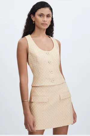 Anna Quan Chevron-Weave Button-Through Top34