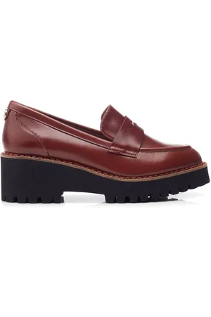 Moda In Pelle Florette Chunky Sole Wedge Leather LoafersEU 41 (UK 8)