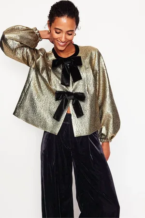 Boden Jacquard Bow Detail Jacket38