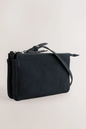 Next Suede Double Zip Cross Body Bageen