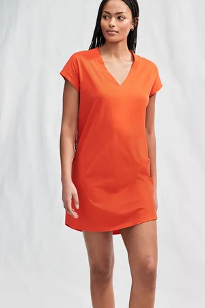 Next 100% Cotton Cap Sleeve V-Neck Mini DressM