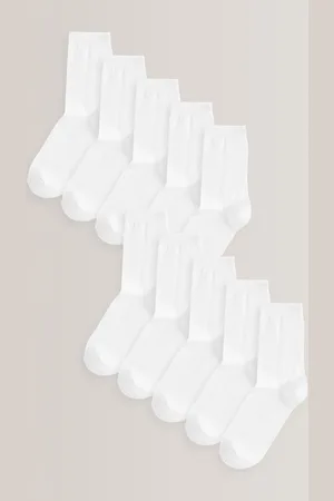 Next Verpakking van 10 paar sokken met hoog aandeel katoenUK 4-6.5