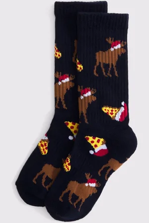 Abercrombie & Fitch Blue Christmas Print SocksL-XL