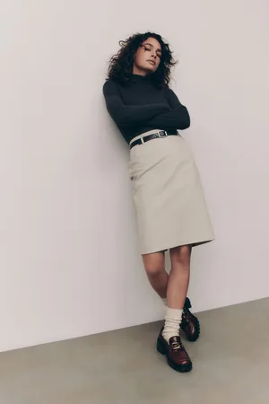 Next Belted Knee Length Skirt42 XL Tall