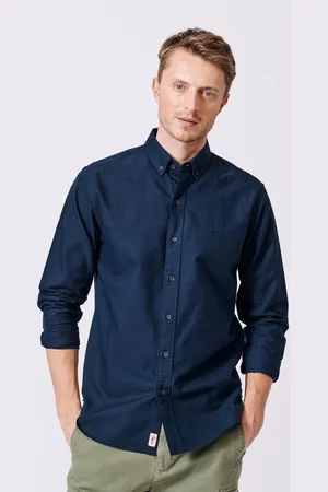 Aubin Blue Alder Oxford 100% Cotton Shirt