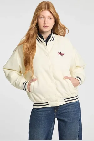 Guess Embroidered Varsity Logo Bomber JacketM