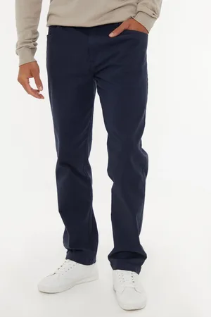 Threadbare Straight Leg Cotton Canvas Trousers With Stretch30