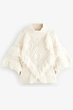 Next Tassle Knit PonchoM