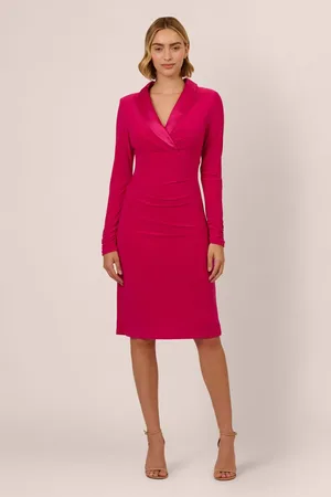 Adrianna Papell Pink Jersey Tuxedo Dress42