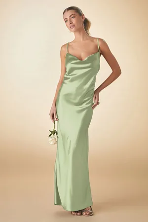 Next Bridesmaid Satin Cowl Neck V-Back Maxi Dress48