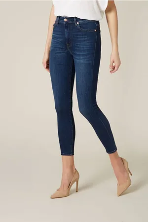 7 for all Mankind Dark Blue Aubrey High Rise Skinny Jeans26 R