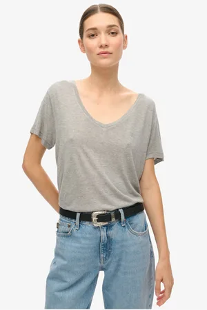 Superdry Studios Slub Embroidered V-Neck Relaxed T-Shirt36