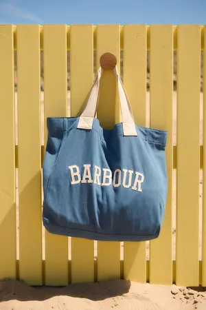 Barbour Emily Denim Tote 100% katoenen shopperEén