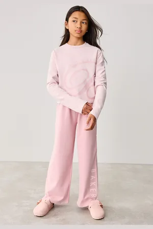 Ted Baker Pink Branded Wide Leg Pyjama Set7 Jaar (122cm)