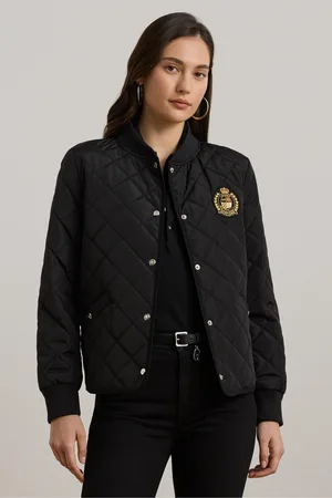 Ralph Lauren Quilted Bomber Crest Logo CoatM