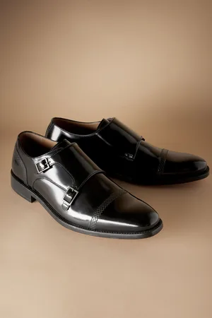Next Signature leren monnikschoenen met leren zool en dubbele gespenEU 40 (UK 6.5)