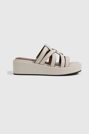 Reiss Naya leren sandalen met plateauzool en bandjesEU 37 (UK 4)