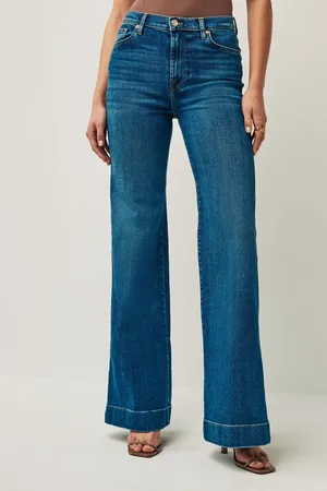 7 for all Mankind Light Blue Dojo Soho Wide-Leg Jeans29 R