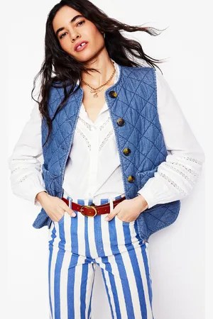 Boden Denim Quilted 100% Cotton Gilet40