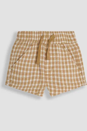 JoJo Maman Bébé Textured Gingham 100% Cotton Shorts6268cm
