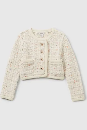 Reiss Felicity Tweed-Effect Knitted Jacket with Merino13