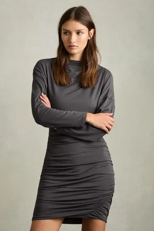 Reiss Ari Ruched Jersey Mini DressL