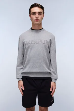 Napapijri Grijze Ambra ronde hals gebreide kleding 100% katoenen vestMedium