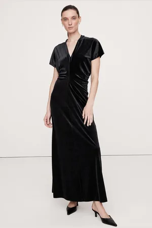 Banana Republic Bias-Cut Velvet Maxi DressXS