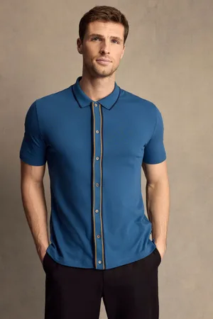 Paul Smith Contrast Button Down White Polo ShirtS