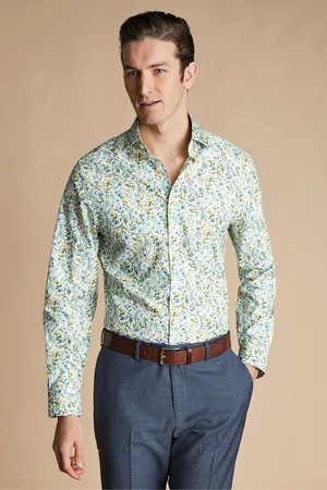 Charles Tyrwhitt Slim Fit Liberty Fabric Floral Print 100% Cotton ShirtXXL