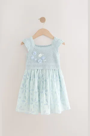 Next 100% Cotton Occasion Knit Dress (3mths-10yrs)98104cm