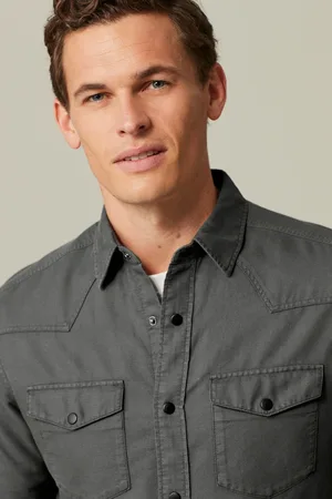 Next Twin Pocket Textured Western Long Sleeve 100% Cotton Shirt4XL