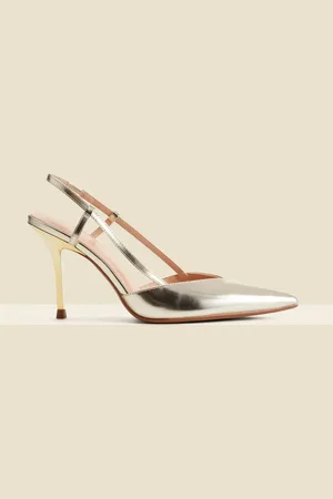 Sosandar Flared Heel Slingback Court ShoesEU 37 (UK 4)