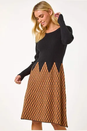 Roman Petite Contrast Knit Dress44