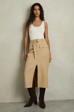 Reiss Oakley Cargo Pencil Skirt With Cotton44