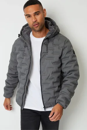 Threadbare Regenbestendig gewatteerd pufferjack met capuchonXXL