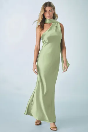 Next Bridesmaid Satin Maxi One Shoulder Scarf Neck Dress54