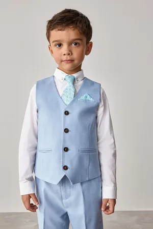 Ted Baker Waistcoat, White Shirt And Tie Set9 Jaar (134cm)
