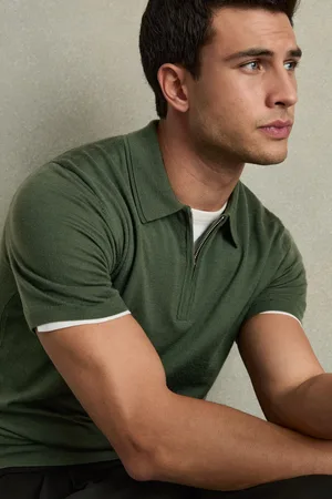 Reiss Maxwell Merino Wool Half-Zip Polo ShirtXXL