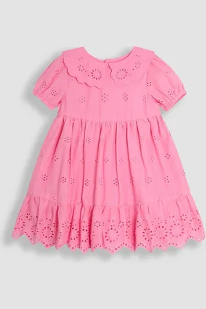 JoJo Maman Bébé Broderie Puff Sleeve Dress7480cm