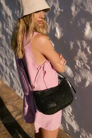 Next Paper Straw Cross-Body BagEén
