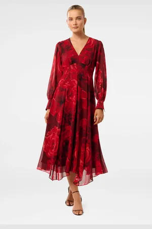Forever New Sydney Printed Midi Dress40