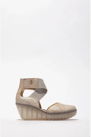 Fly London Yolg Touch and Close fastening Ankle Strap Wedge Shoeseu39