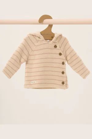 HOMEGROWN 100% Cotton Organic Double Knit Wrap Hooded Cardigan6