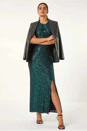 Roman Sequin Twist Front Maxi Stretch Dress40