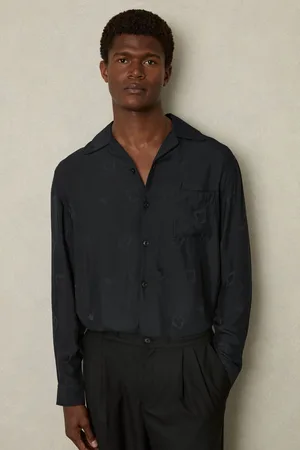 Reiss Aperitif Cocktail-Jacquard Faille ShirtXS