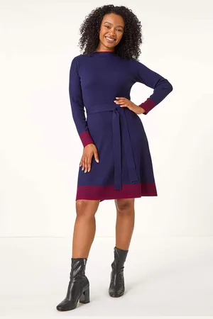 Roman Petite Stripe Detail Knit Dress44